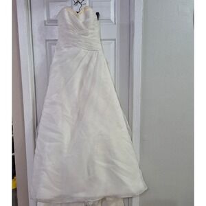 San Patrick 1964 Strapless Wedding Dress Ivory Sparkle Tulle Train Size
